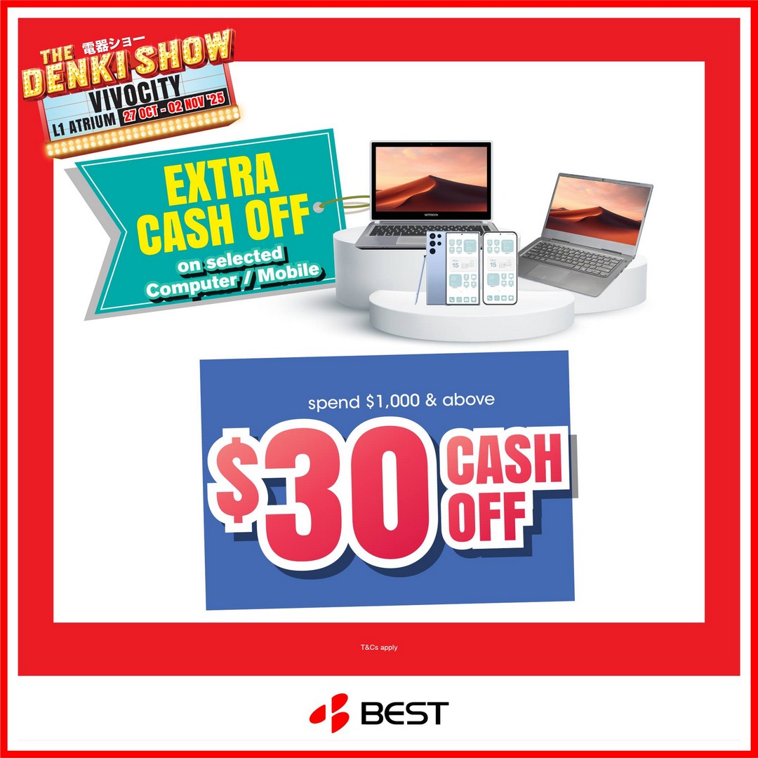 BEST-Denki-Singapore-Home-Appliance-Mega-Promotion-6 Now till 2 November 2025: BEST Denki Singapore: Home Appliance Mega Promotion at VivoCity