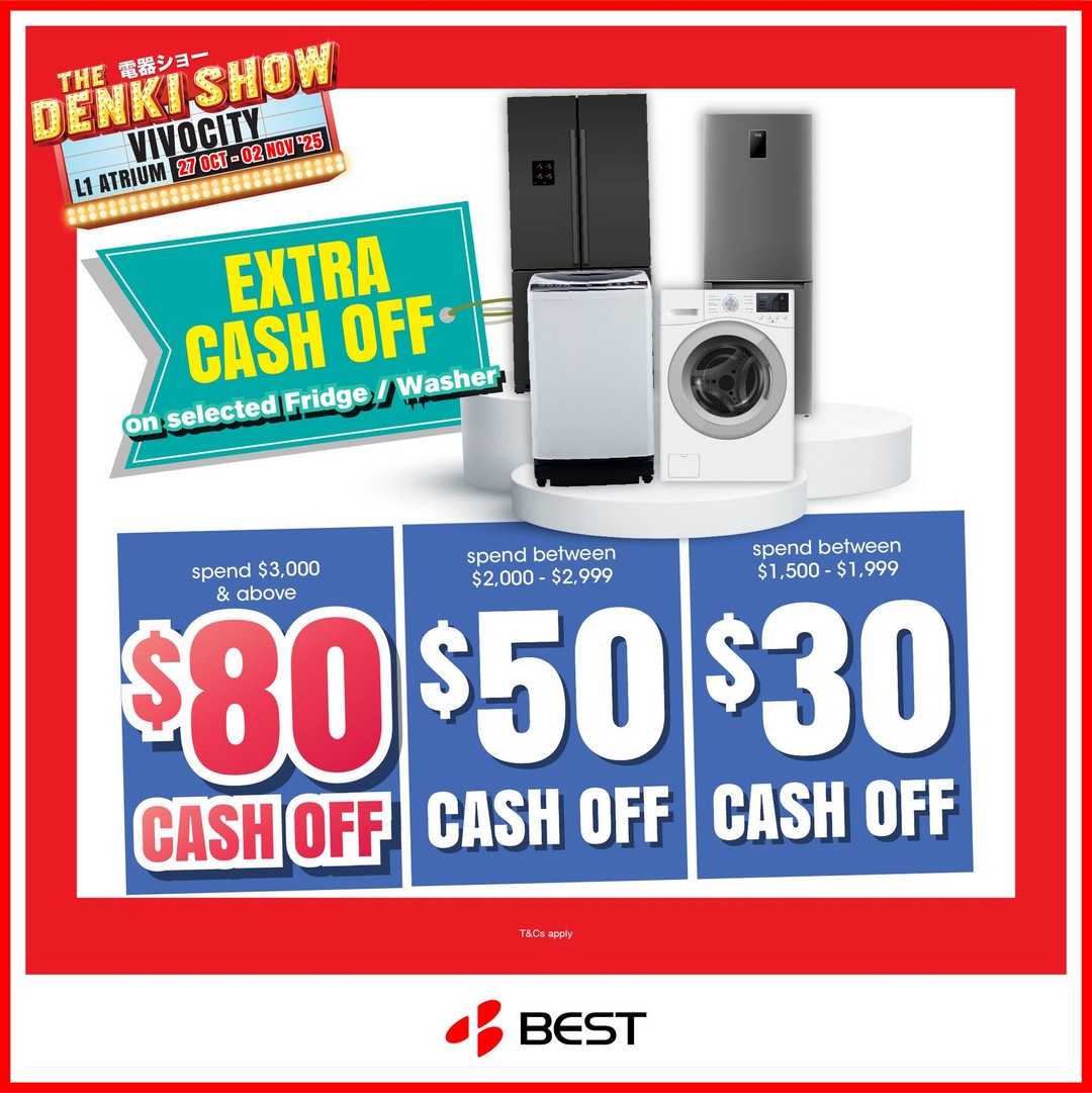 BEST-Denki-Singapore-Home-Appliance-Mega-Promotion-7 Now till 2 November 2025: BEST Denki Singapore: Home Appliance Mega Promotion at VivoCity