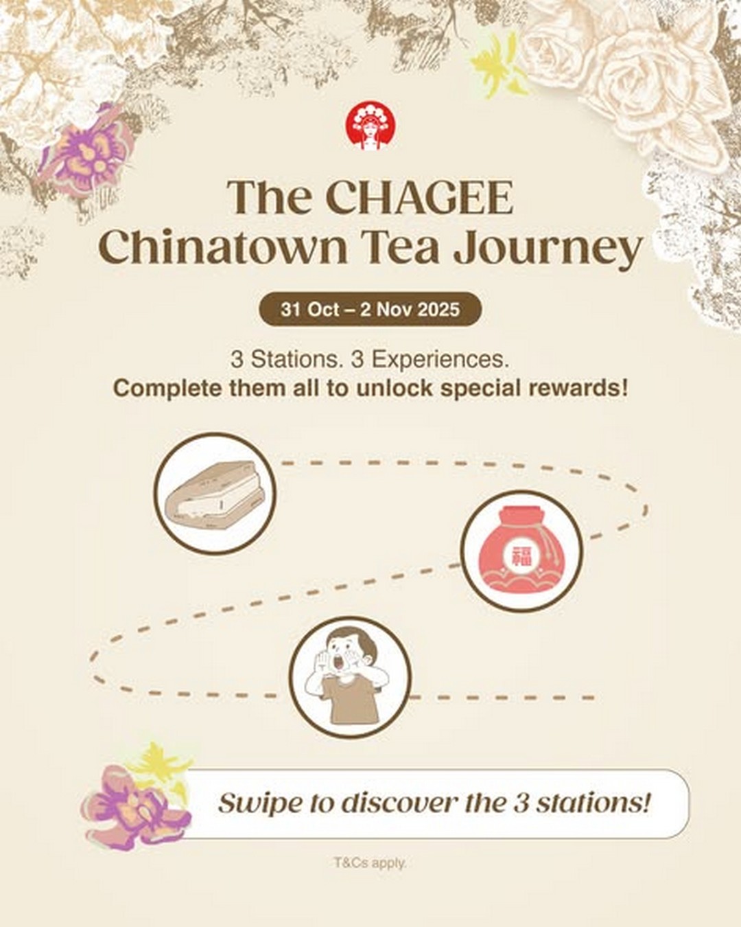 CHAGEE-Singapore-Chinatown-Tea-Journey 31 October–2 November 2025: CHAGEE Singapore: Chinatown Tea Journey: Grand Opening Promotion with Fun Stations and Exclusive Rewards