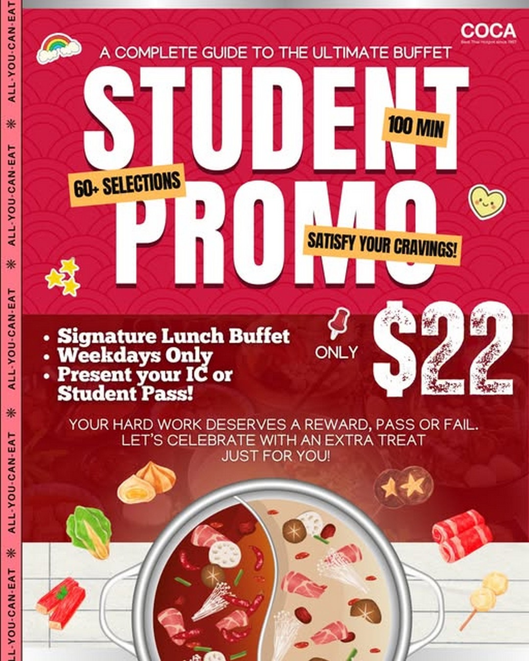 COCA-Restaurants-Singapore-Student-Lunch-Buffet-Promotion 29 October 2025 Onward: COCA Restaurants Singapore Student Lunch Buffet Promotion – Enjoy Over 60 All-You-Can-Eat Delights for Just $22