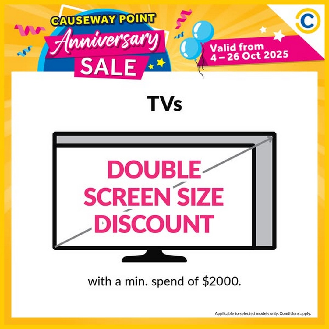COURTS-Singapore-Causeway-Point-Anniversary-Celebration-2 4-26 October 2025: COURTS Singapore: Causeway Point Anniversary Celebration: Special Promotion with Up to 60% OFF