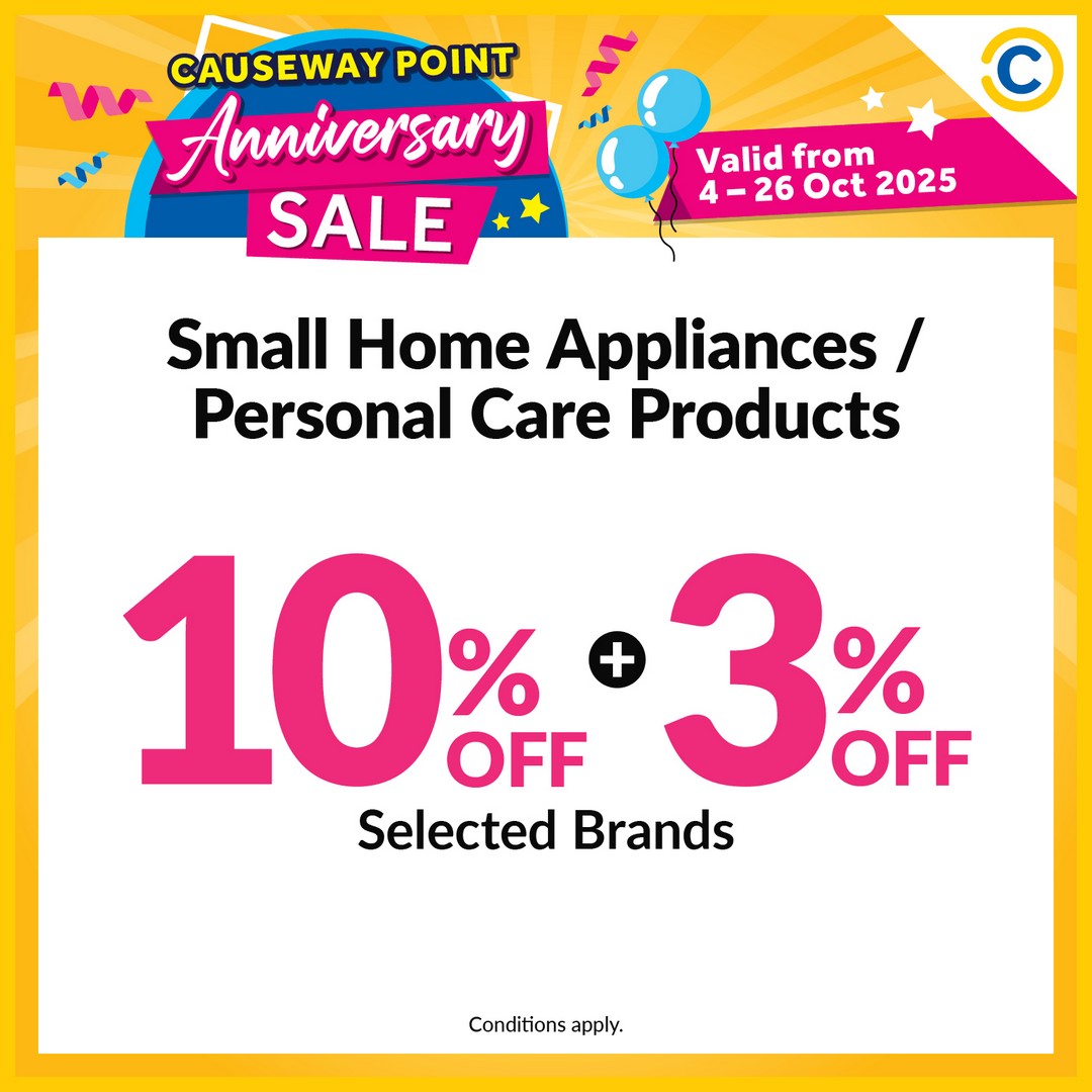 COURTS-Singapore-Causeway-Point-Anniversary-Celebration-5 4-26 October 2025: COURTS Singapore: Causeway Point Anniversary Celebration: Special Promotion with Up to 60% OFF