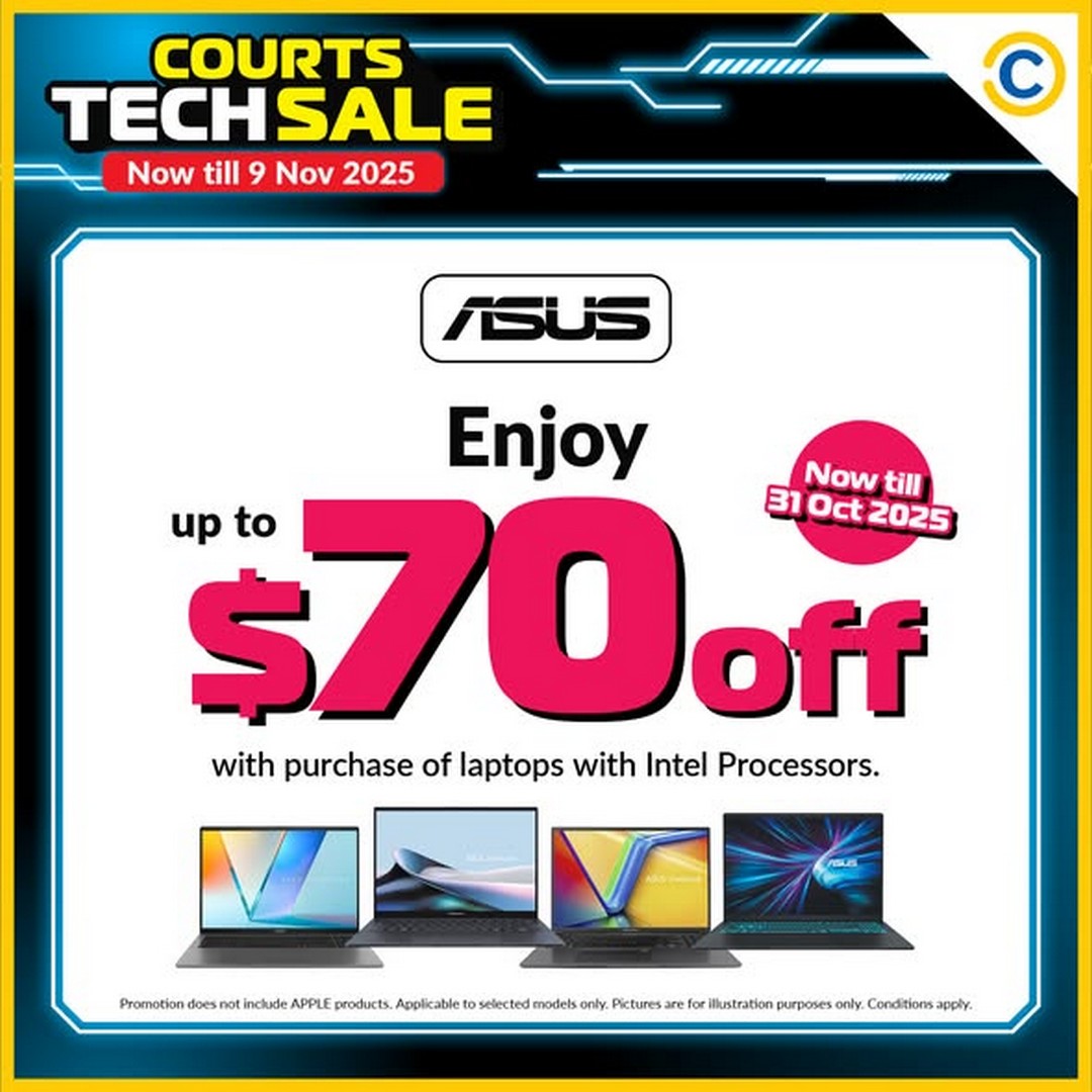 COURTS-Tech-Sale-Up-to-1600-Off-Desktops-Laptops-2 29 October–9 November 2025: COURTS Tech Sale: Up to $1,600 Off Desktops & Laptops + Free Gifts: Promotion