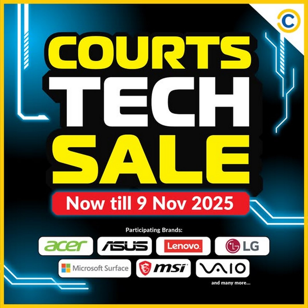 COURTS-Tech-Sale-Up-to-1600-Off-Desktops-Laptops 29 October–9 November 2025: COURTS Tech Sale: Up to $1,600 Off Desktops & Laptops + Free Gifts: Promotion