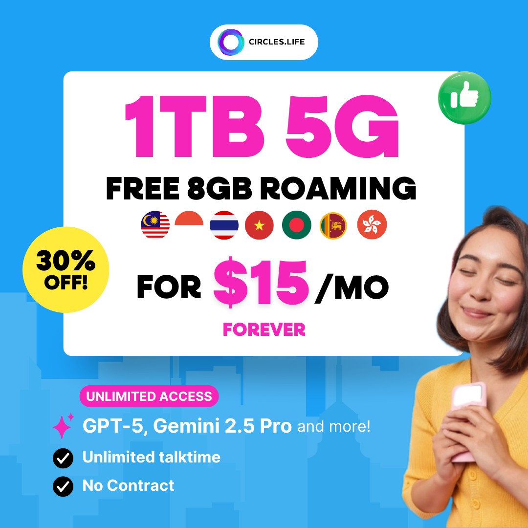 CirclesLife-Singapore-30-OFF-1TB-5G-FREE-8GB-Roaming 1 October–31 December 2025: CirclesLife Singapore: 30% OFF 1TB 5G + FREE 8GB Roaming: Promotion for Data and Mobile Plans