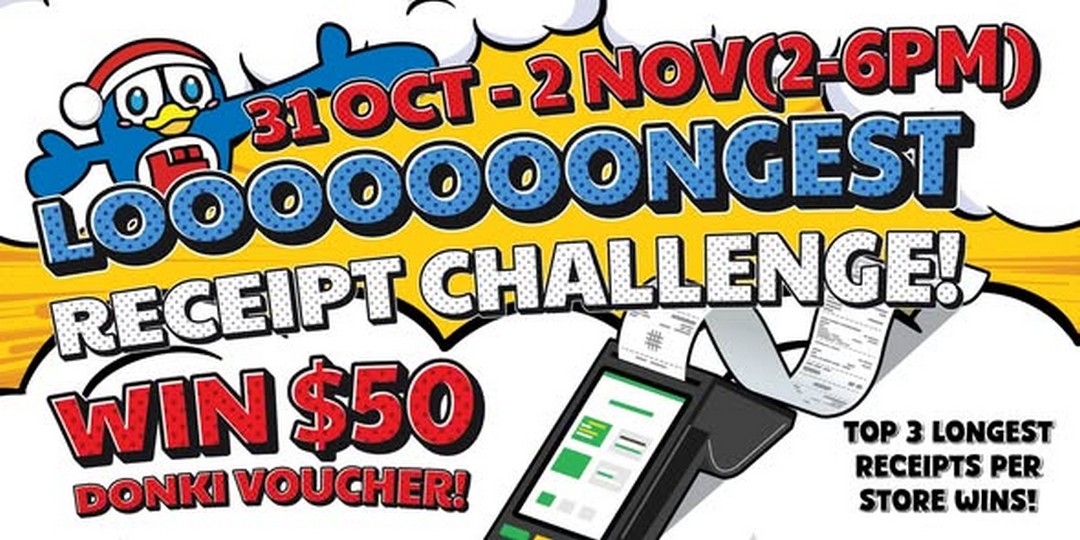 DON-DON-DONKI-Singapore-Longest-Receipt-Challenge-Promotion 31 October-2 November 2025: DON DON DONKI Singapore: Longest Receipt Challenge Promotion – Shop, Compete & Win $50 Vouchers