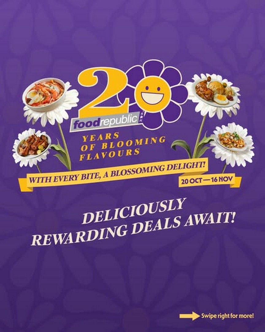 Food-Republic-Singapore-20th-Anniversary-Celebration-Promotion 20 October-16 November 2025: Food Republic Singapore: 20th Anniversary Celebration Promotion with Exclusive Deals