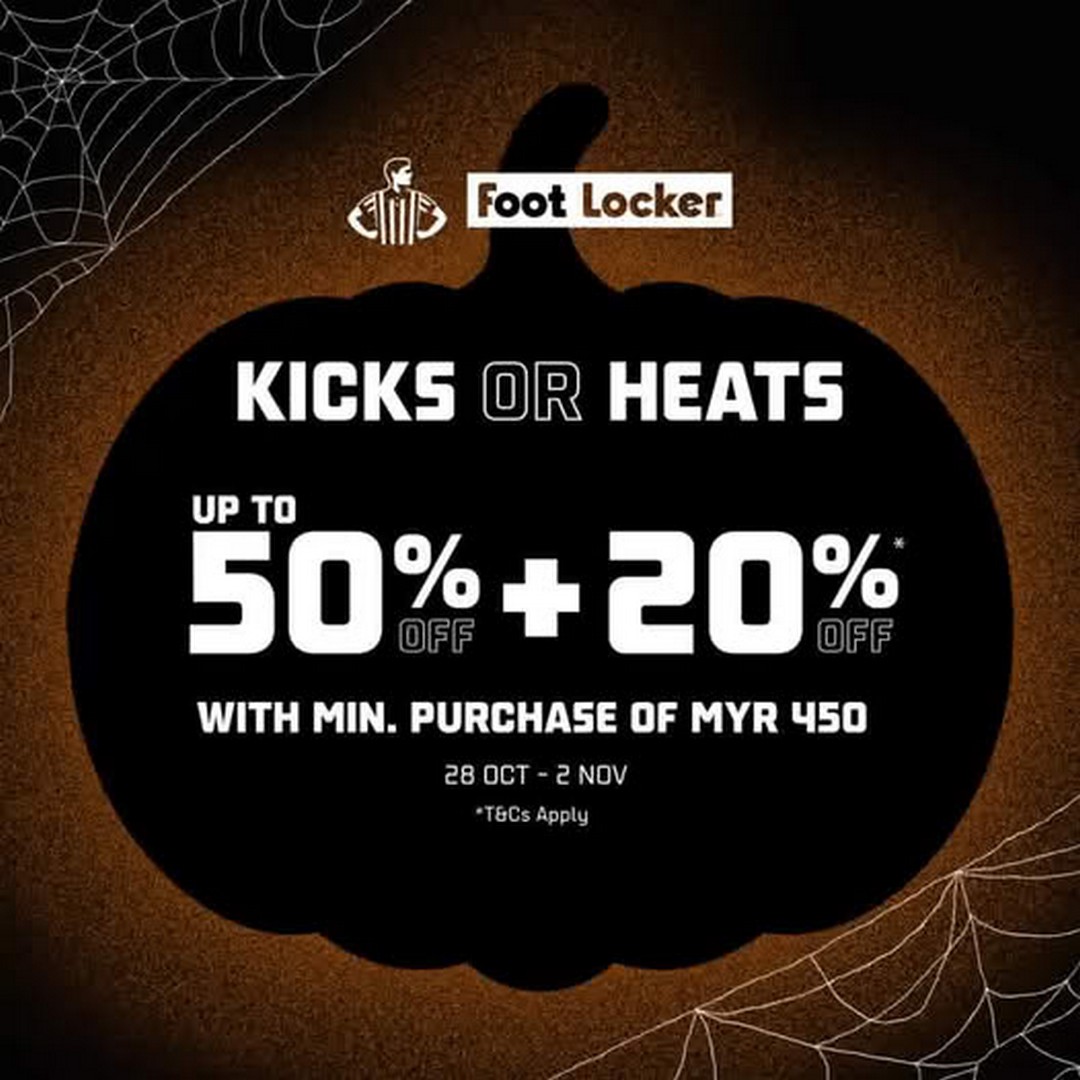 Foot-Locker-Malaysia-Sneaker-Shopping-Spree-Sale 28 October–2 November 2025: Foot Locker Malaysia: Sneaker Shopping Spree Sale Promotion with Up to 20% OFF
