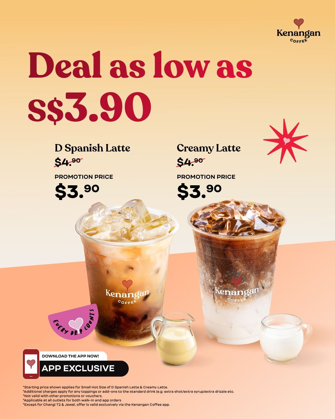 Kenangan-Coffee-Singapore-3.90-Spanish-Latte-Creamy-Latte-Promotion 29 October 2025 onwards: Kenangan Coffee Singapore $3.90 Spanish Latte & Creamy Latte Promotion