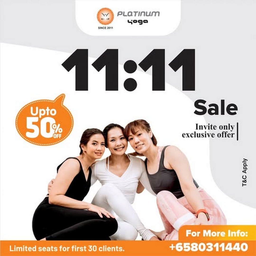 Platinum-Yoga-Exclusive-11.11-Membership-Sale 11 November 2025: Platinum Yoga: Exclusive 11.11 Membership Sale – Up to 50% Off Limited Seats