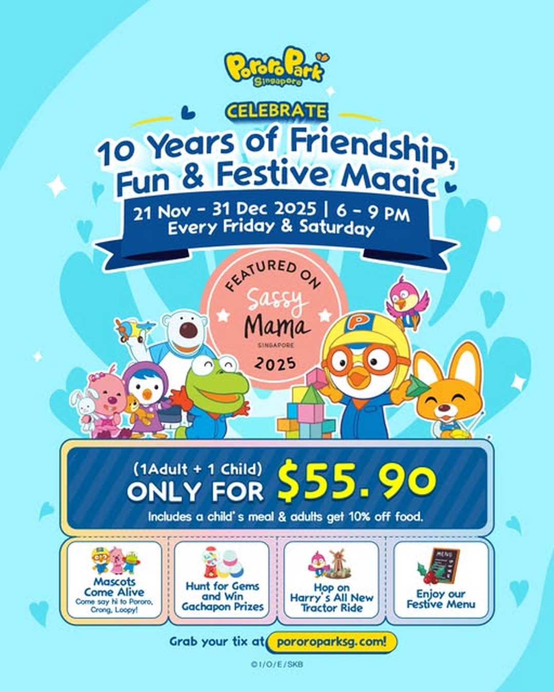 Pororo-Park-Singapore-10th-Anniversary-Celebration-1 21 November-31 December 2025: Pororo Park Singapore: 10th Anniversary Celebration: Festive Weekend Events and Activities