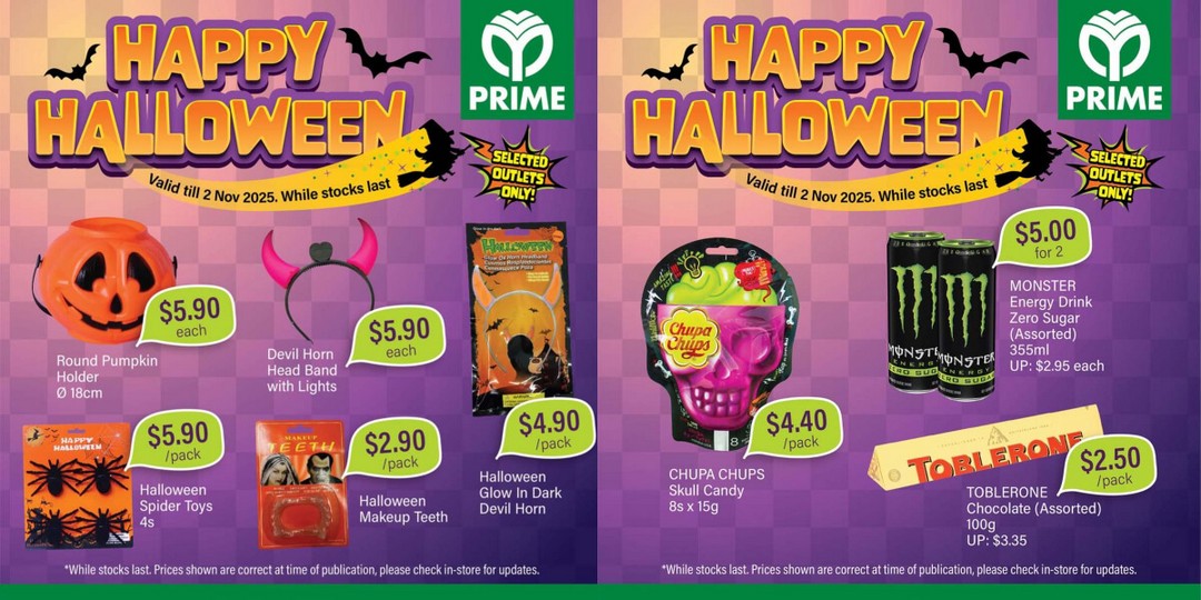 Prime-Supermarket-Halloween-Costumes-Spooky-Snacks-Promotion 20 October-2 November 2025: Prime Supermarket Halloween Costumes & Spooky Snacks Promotion: Affordable Treats From $2.50