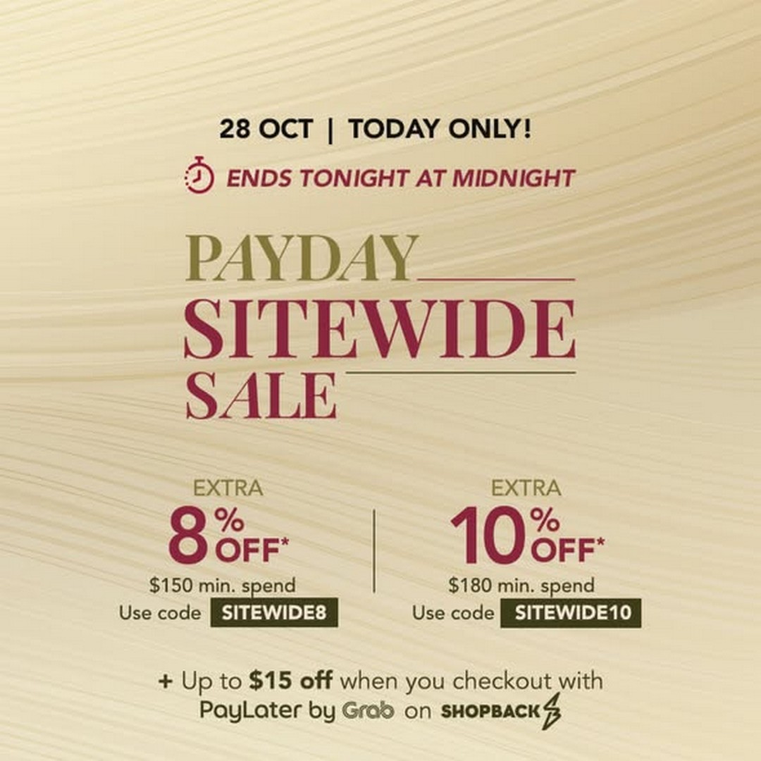 Robinsons-Singapore-Payday-Sitewide-Sale 28 October 2025: Robinsons Singapore Payday Sitewide Sale: One-Day-Only Promotion for Home, Beauty, and Fashion Deals