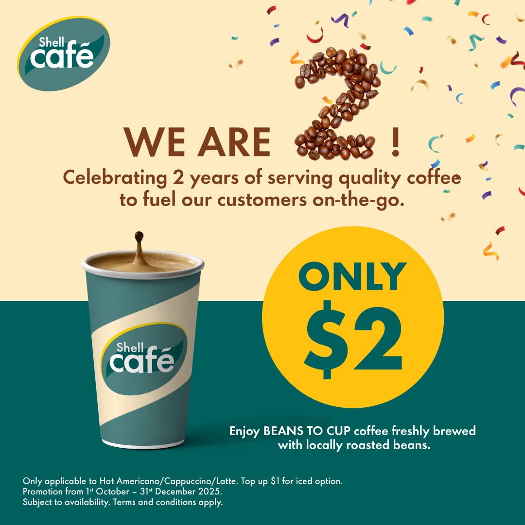 Shell-Cafe-Singapore-Celebrate-2nd-Anniversary 1 October-31 December 2025: Shell Café Singapore: Celebrate 2nd Anniversary with $2 Coffee & Giveaway Promotion