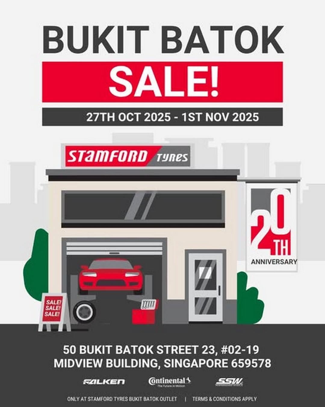 Stamford-Tyres-Singapore-20th-Anniversary-Sale 27 October–1 November 2025: Stamford Tyres Singapore: 20th Anniversary Sale Celebration at Bukit Batok Outlet