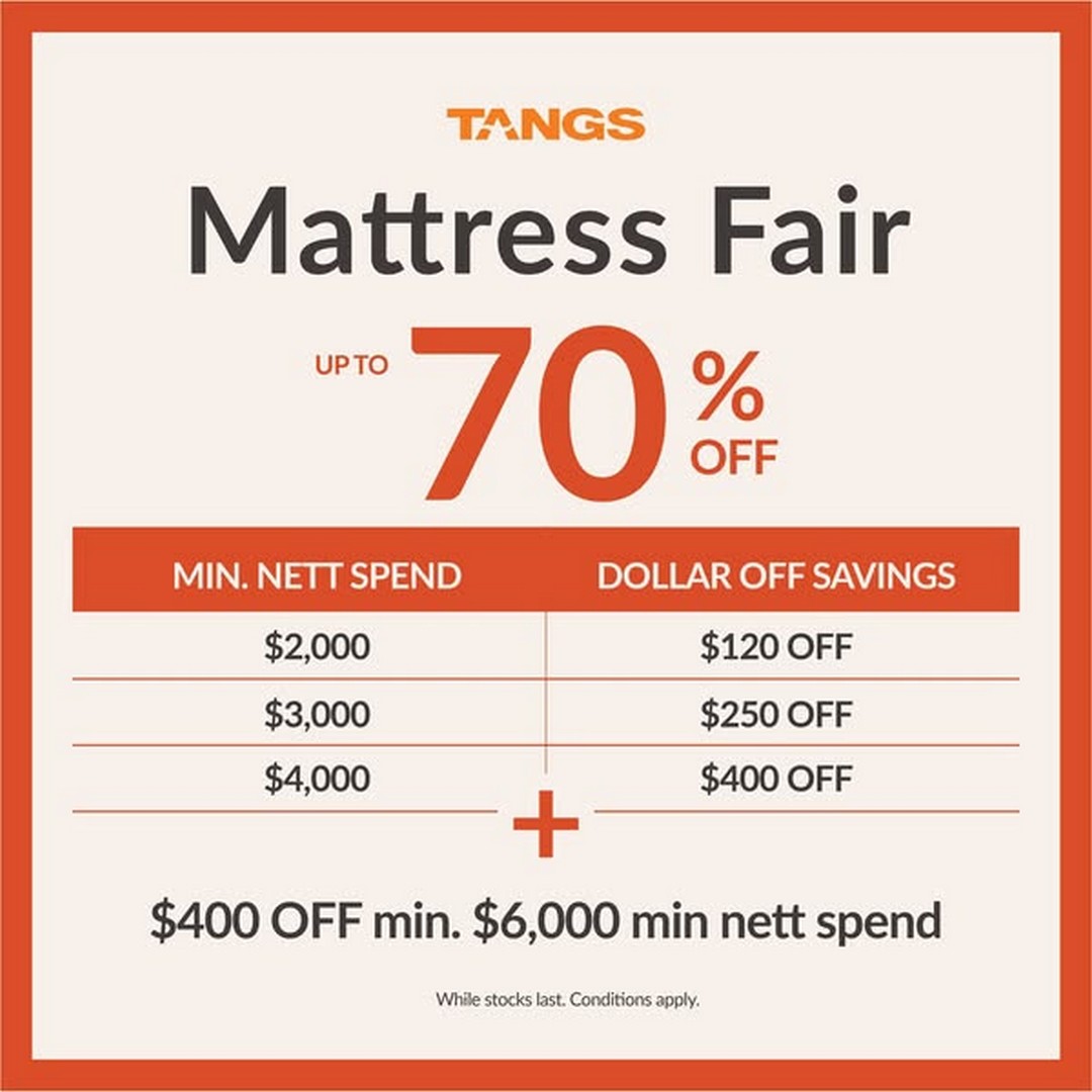 TANGS-Singapore-Mattress-Fair-Deals-1 20-26 October 2025: TANGS Singapore Mattress Fair Deals: Promotion on Top Mattress Brands with Up to 70% OFF