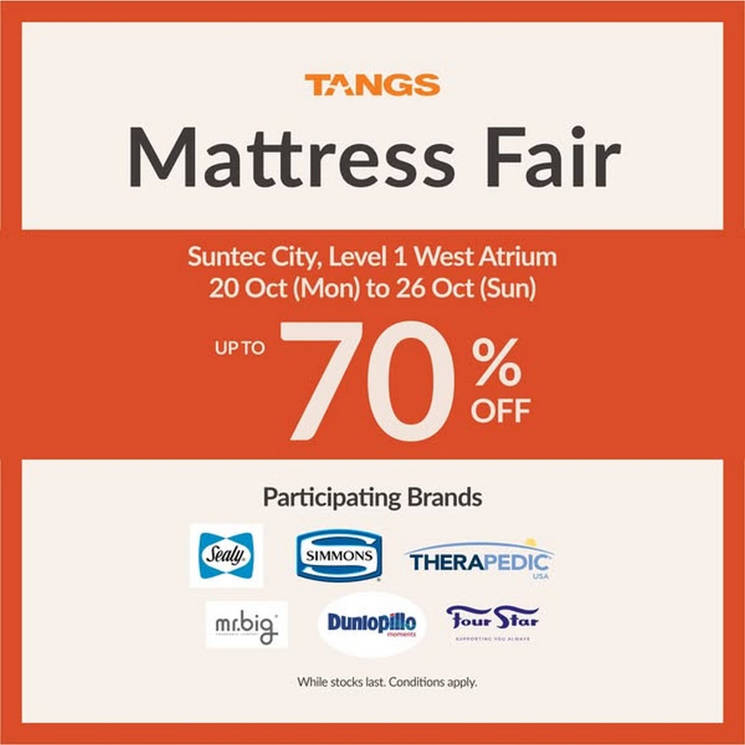 TANGS-Singapore-Mattress-Fair-Deals 20-26 October 2025: TANGS Singapore Mattress Fair Deals: Promotion on Top Mattress Brands with Up to 70% OFF