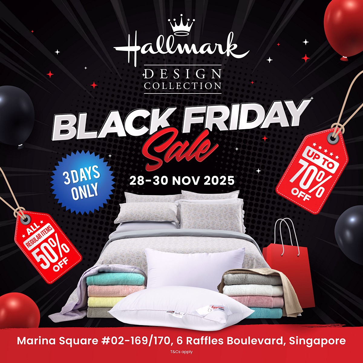 251112-LD-SG-BF-GA_Crowd_1200px_01 28–30 Nov 2025: Hallmark Bedding Black Friday Sale – Up to 70% OFF Bedding, Pillows & Towels at Marina Square
