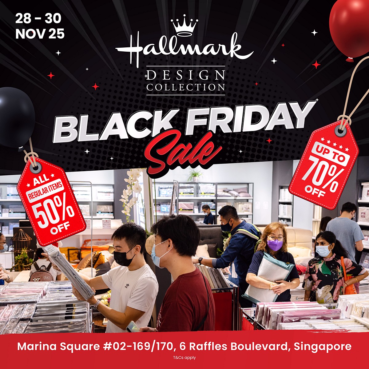251112-LD-SG-BF-GA_Crowd_1200px_04 28–30 Nov 2025: Hallmark Bedding Black Friday Sale – Up to 70% OFF Bedding, Pillows & Towels at Marina Square