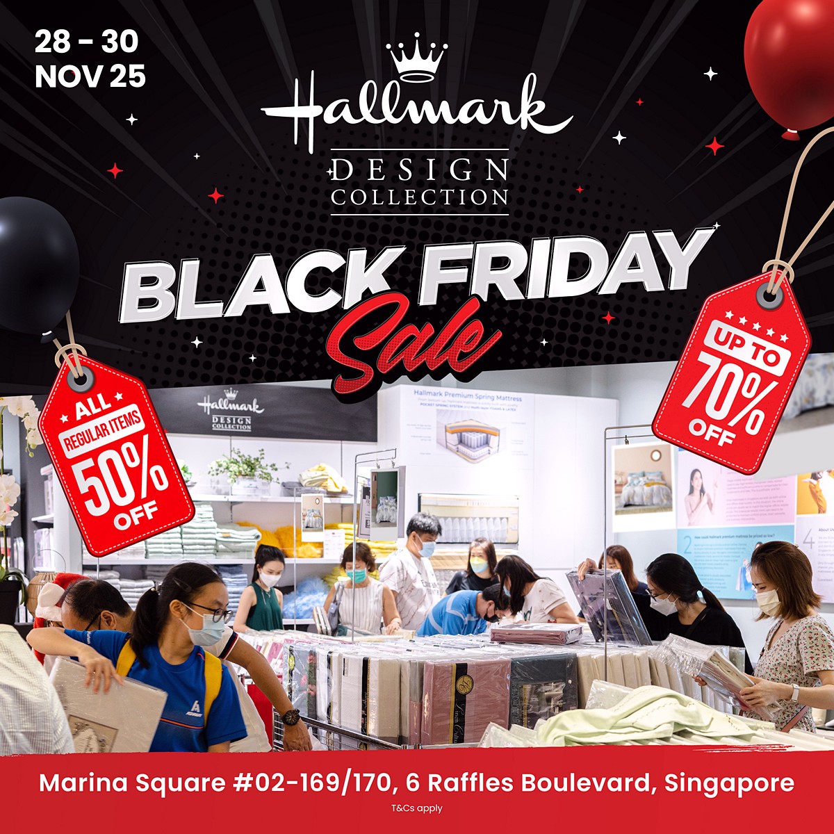 251112-LD-SG-BF-GA_Crowd_1200px_06 28–30 Nov 2025: Hallmark Bedding Black Friday Sale – Up to 70% OFF Bedding, Pillows & Towels at Marina Square