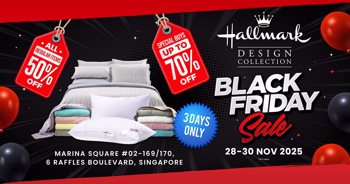 251117-LD-SG-BF-EOS_01-Main-2400x1260-1 28–30 Nov 2025: Hallmark Bedding Black Friday Sale – Up to 70% OFF Bedding, Pillows & Towels at Marina Square