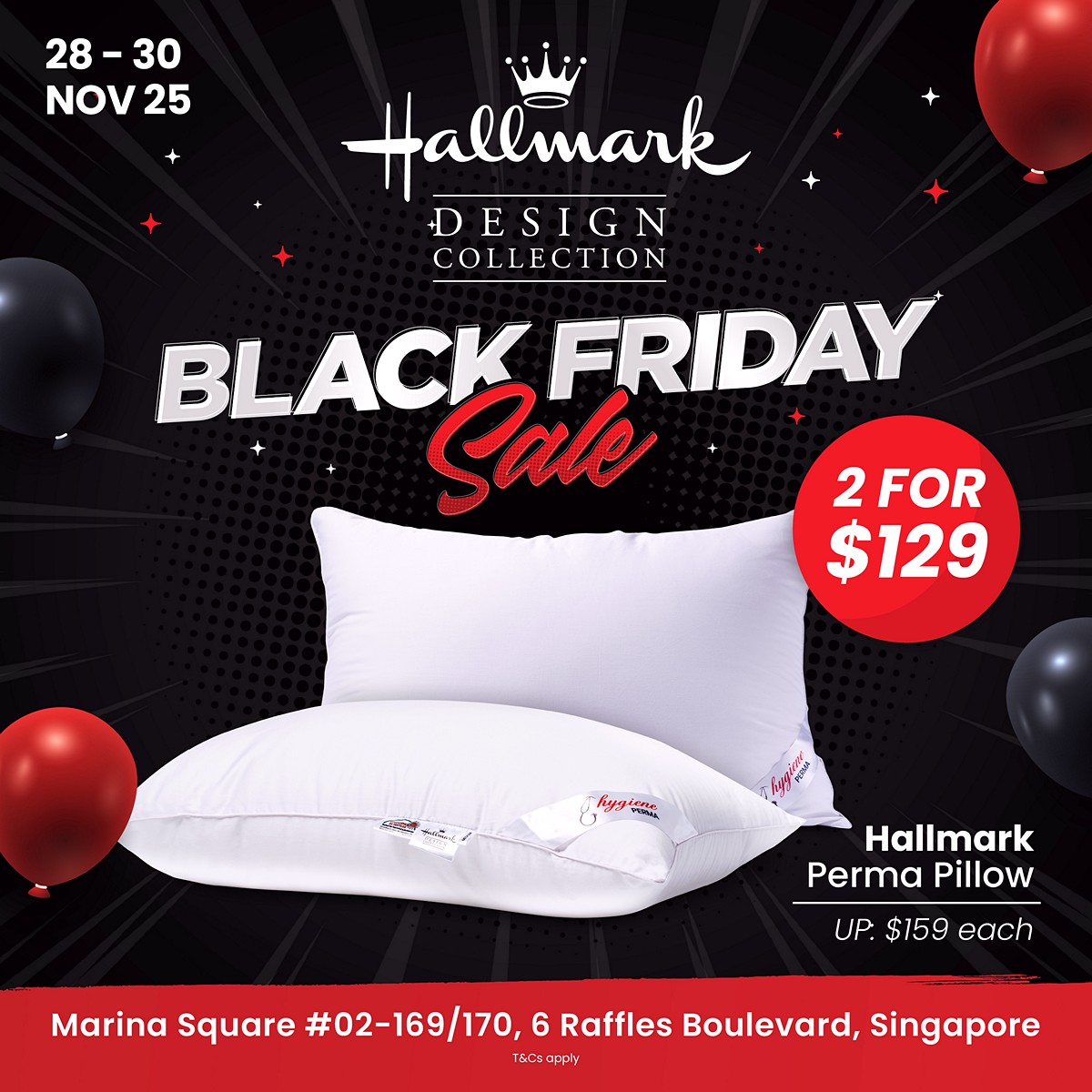 251117-LD-SG-BF-EOS_04-HM-Perma-Pillow 28–30 Nov 2025: Hallmark Bedding Black Friday Sale – Up to 70% OFF Bedding, Pillows & Towels at Marina Square