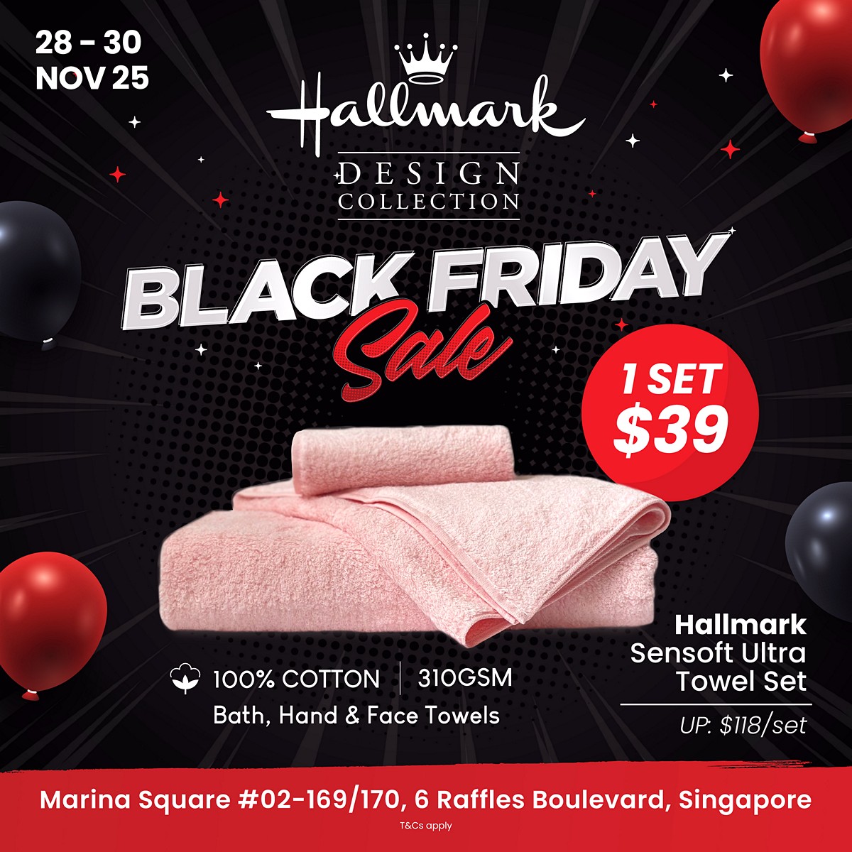 251117-LD-SG-BF-EOS_05-SS-Ultra-Towel 28–30 Nov 2025: Hallmark Bedding Black Friday Sale – Up to 70% OFF Bedding, Pillows & Towels at Marina Square