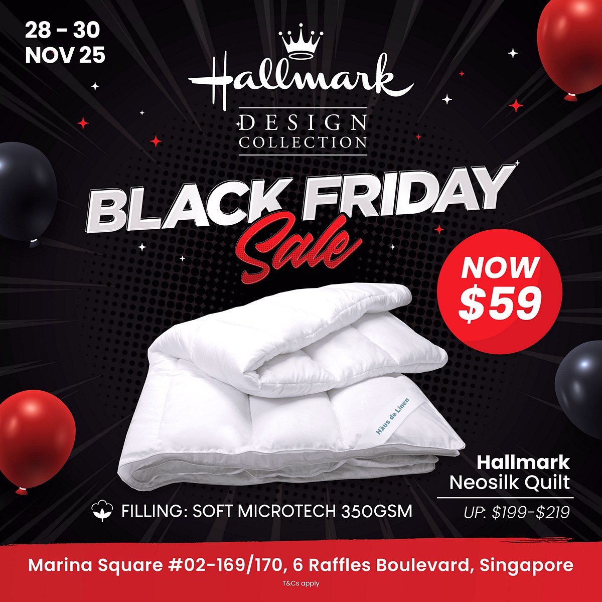 251117-LD-SG-BF-EOS_07-HM-Neosilk-Quilt 28–30 Nov 2025: Hallmark Bedding Black Friday Sale – Up to 70% OFF Bedding, Pillows & Towels at Marina Square