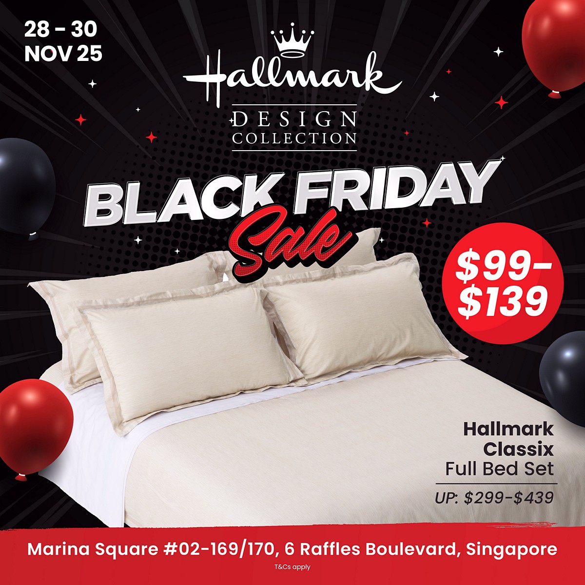 251121-LD-SG-BF-EOS_03-Product-Highlight 28–30 Nov 2025: Hallmark Bedding Black Friday Sale – Up to 70% OFF Bedding, Pillows & Towels at Marina Square