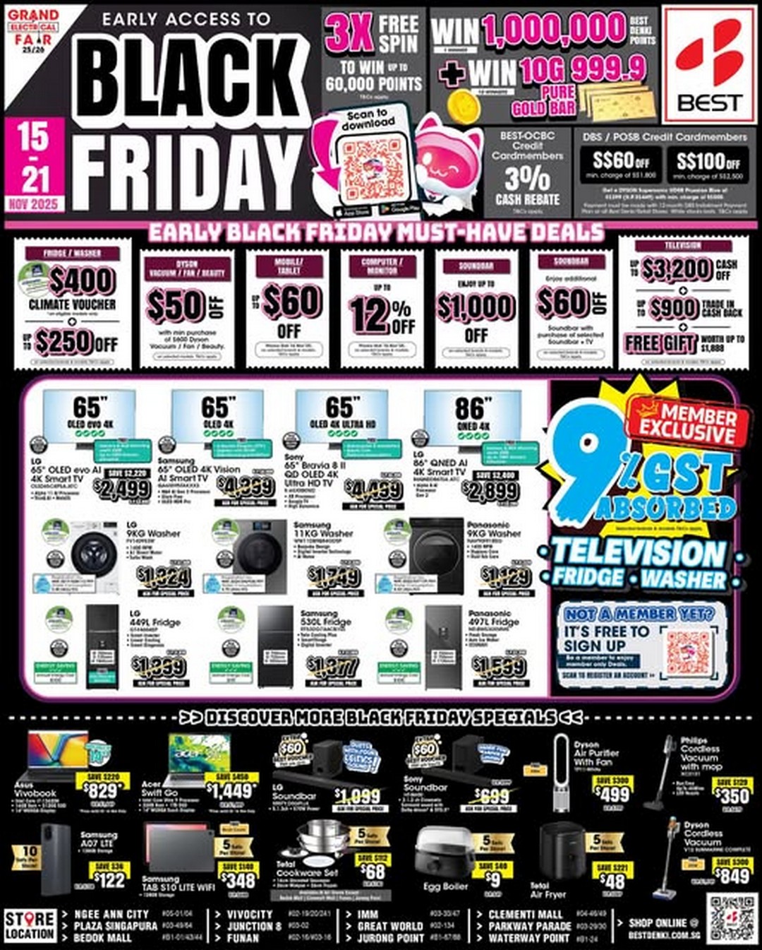 BEST-Denki-Singapore-Early-Black-Friday-Deals 15-21 November 2025: BEST Denki Singapore: Early Black Friday Deals and Huge Discounts Across Electronics – Promotion