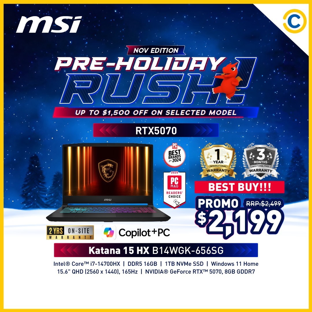 COURTS-MSI-November-Deals-4 21 November 2025 onwards: COURTS: MSI November Deals: Pre-Holiday Laptop Sale with Bonus Warranty