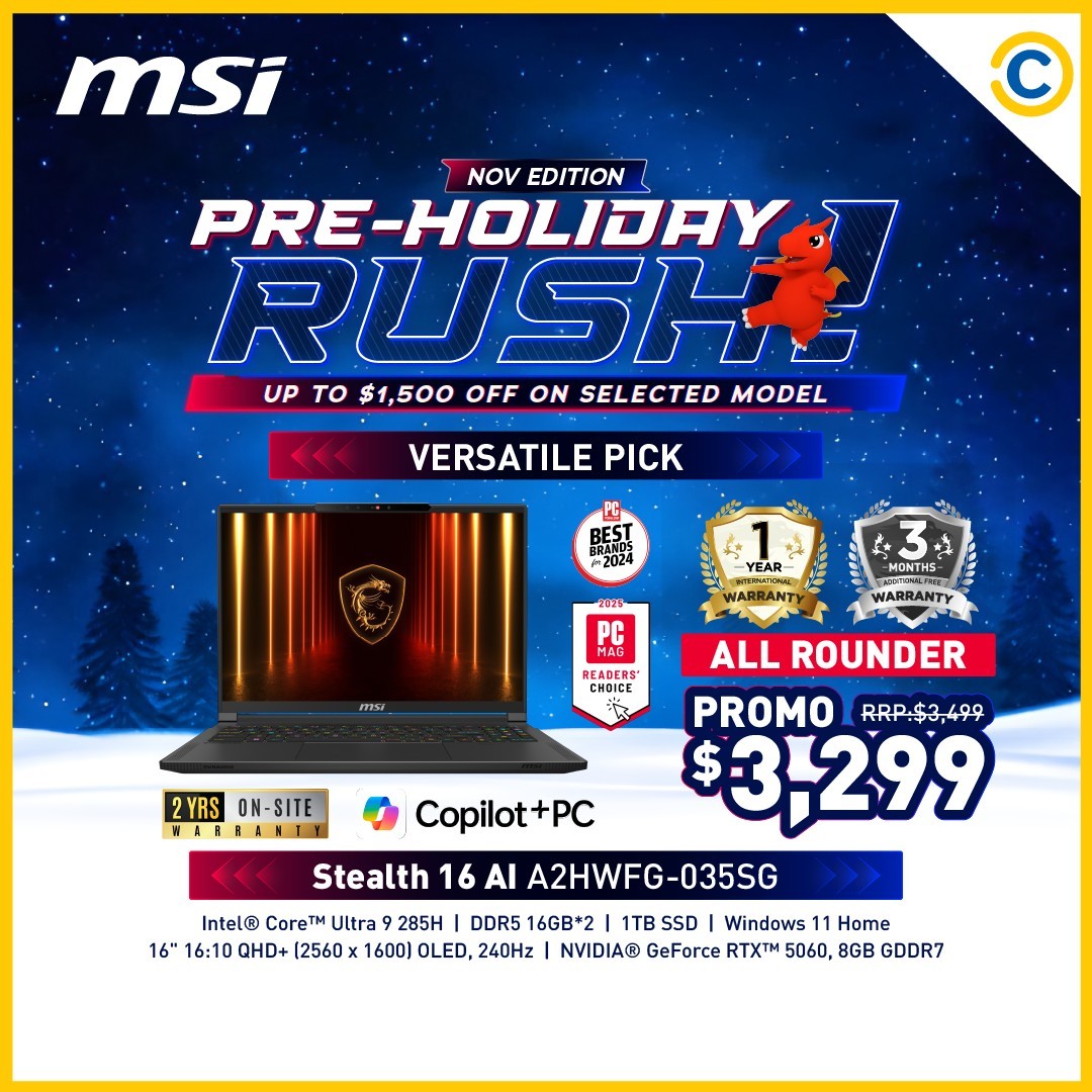 COURTS-MSI-November-Deals-5 21 November 2025 onwards: COURTS: MSI November Deals: Pre-Holiday Laptop Sale with Bonus Warranty