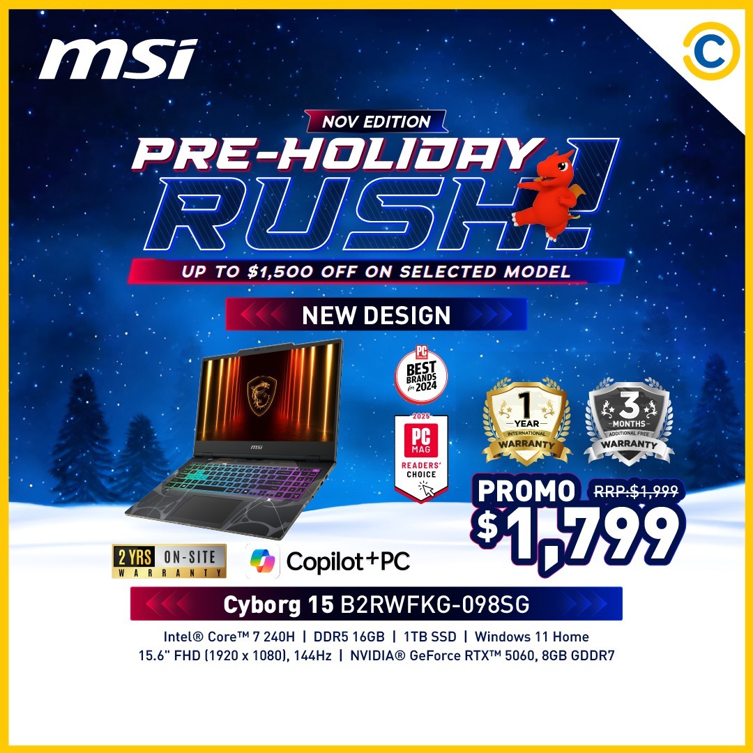 COURTS-MSI-November-Deals-6 21 November 2025 onwards: COURTS: MSI November Deals: Pre-Holiday Laptop Sale with Bonus Warranty