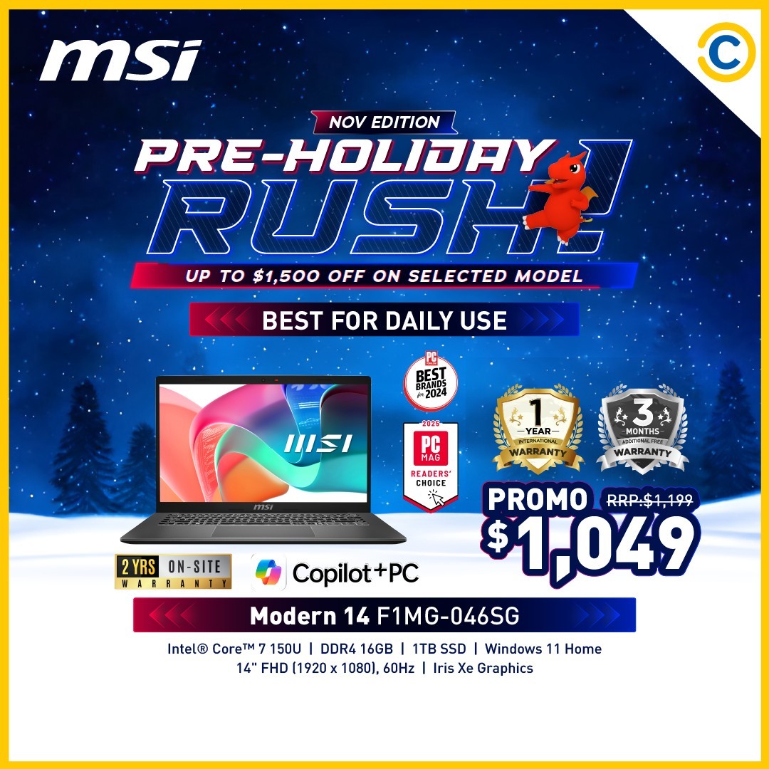 COURTS-MSI-November-Deals-8 21 November 2025 onwards: COURTS: MSI November Deals: Pre-Holiday Laptop Sale with Bonus Warranty