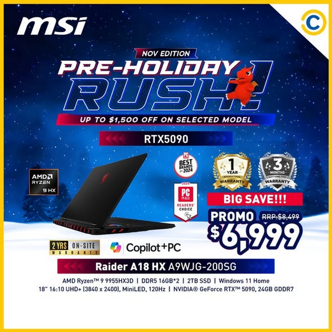 COURTS-MSI-November-Deals 21 November 2025 onwards: COURTS: MSI November Deals: Pre-Holiday Laptop Sale with Bonus Warranty