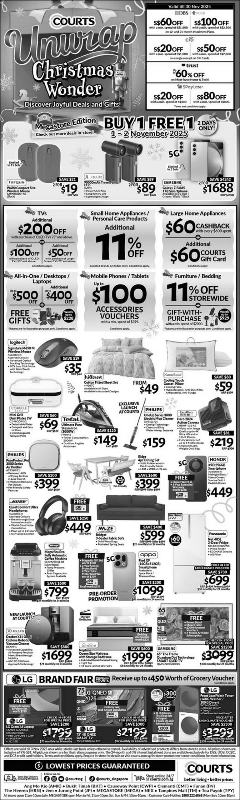 COURTS-Singapore-Christmas-Wonder-Promotion-scaled 1–2 November 2025: COURTS Singapore Christmas Wonder Promotion – Early Festive Deals, LG Brand Fair, and Exclusive Bank Offers at COURTS Megastore