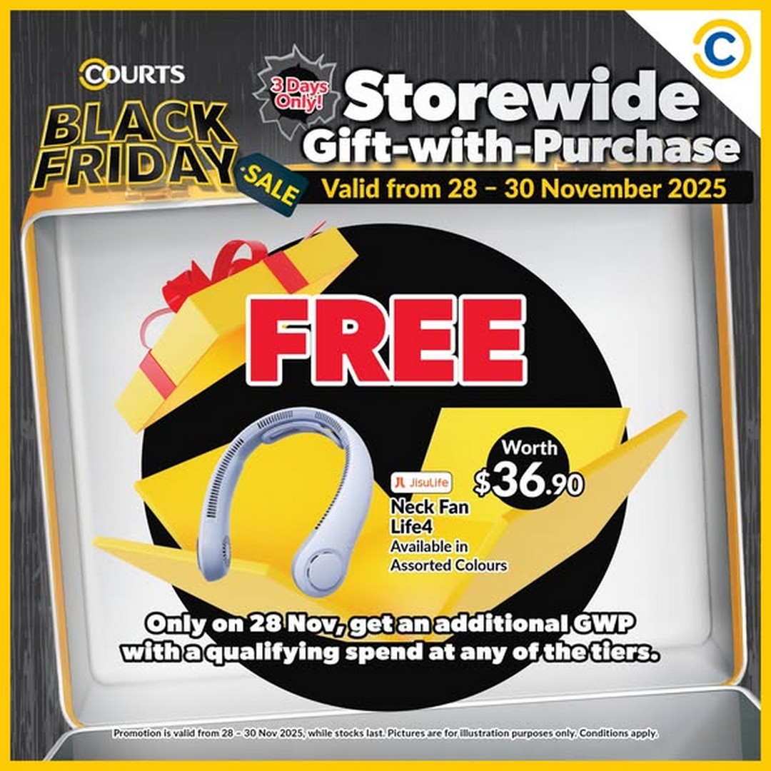 COURTS-Singapore-Exclusive-Black-Friday-Gift-with-Purchase-Promotion-4 28-30 November 2025: COURTS Singapore: Exclusive Black Friday Gift-with-Purchase Promotion