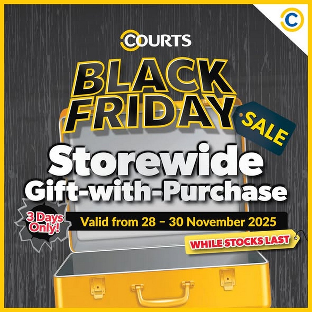 COURTS-Singapore-Exclusive-Black-Friday-Gift-with-Purchase-Promotion 28-30 November 2025: COURTS Singapore: Exclusive Black Friday Gift-with-Purchase Promotion