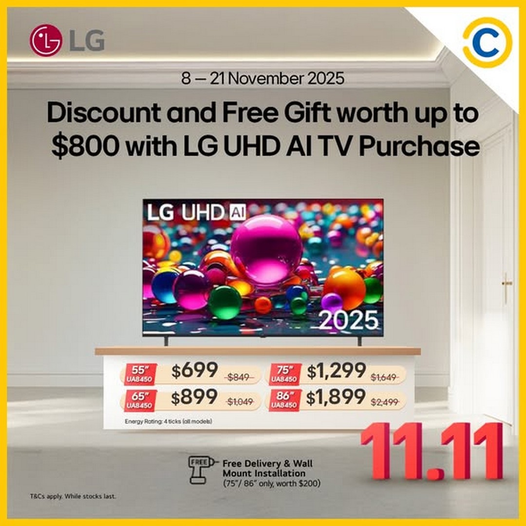 COURTS-Singapore-LG-TV-Promotion-3 8–21 November 2025: COURTS Singapore LG TV Promotion – Enjoy Huge Discounts and Free Gifts Worth Up to $1,449!