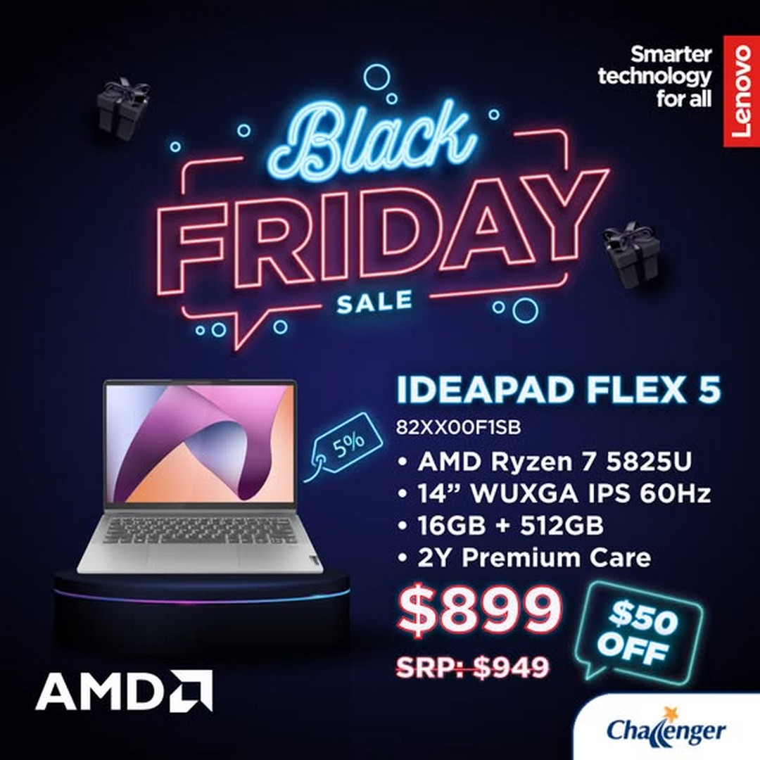 Challenger-Singapore-Black-Friday-Cyber-Monday-Tech-Deals-3 26 November 2025 onwards: Challenger Singapore: Black Friday & Cyber Monday Tech Deals: Sale on Lenovo Laptops with Free Gifts