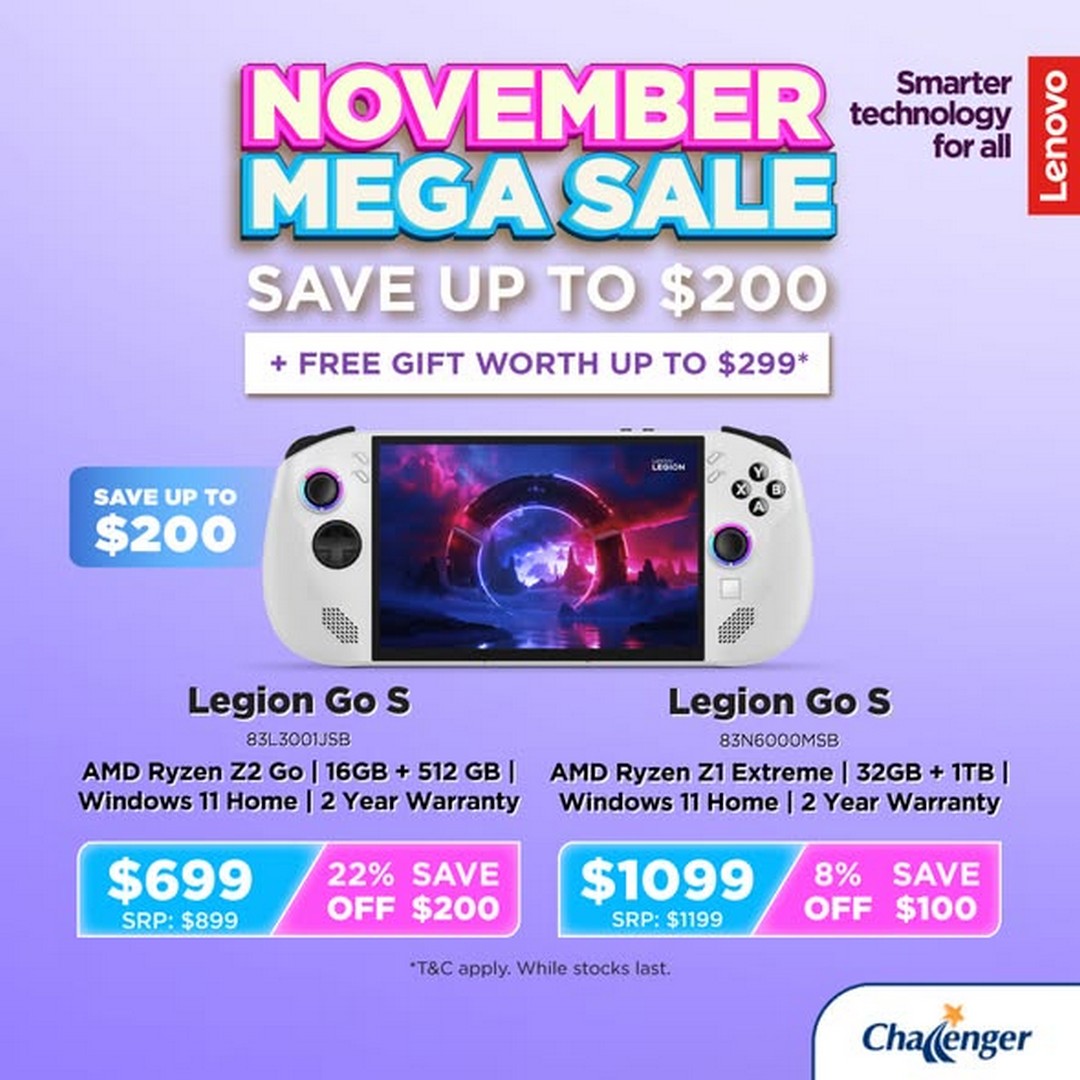 Challenger-Singapore-Lenovo-Laptop-Savings-and-Free-Gift-Promotion Now till 30 November 2025: Challenger Singapore: Lenovo Laptop Savings and Free Gift Promotion, Tech Upgrade Deal with Exclusive Store Offers