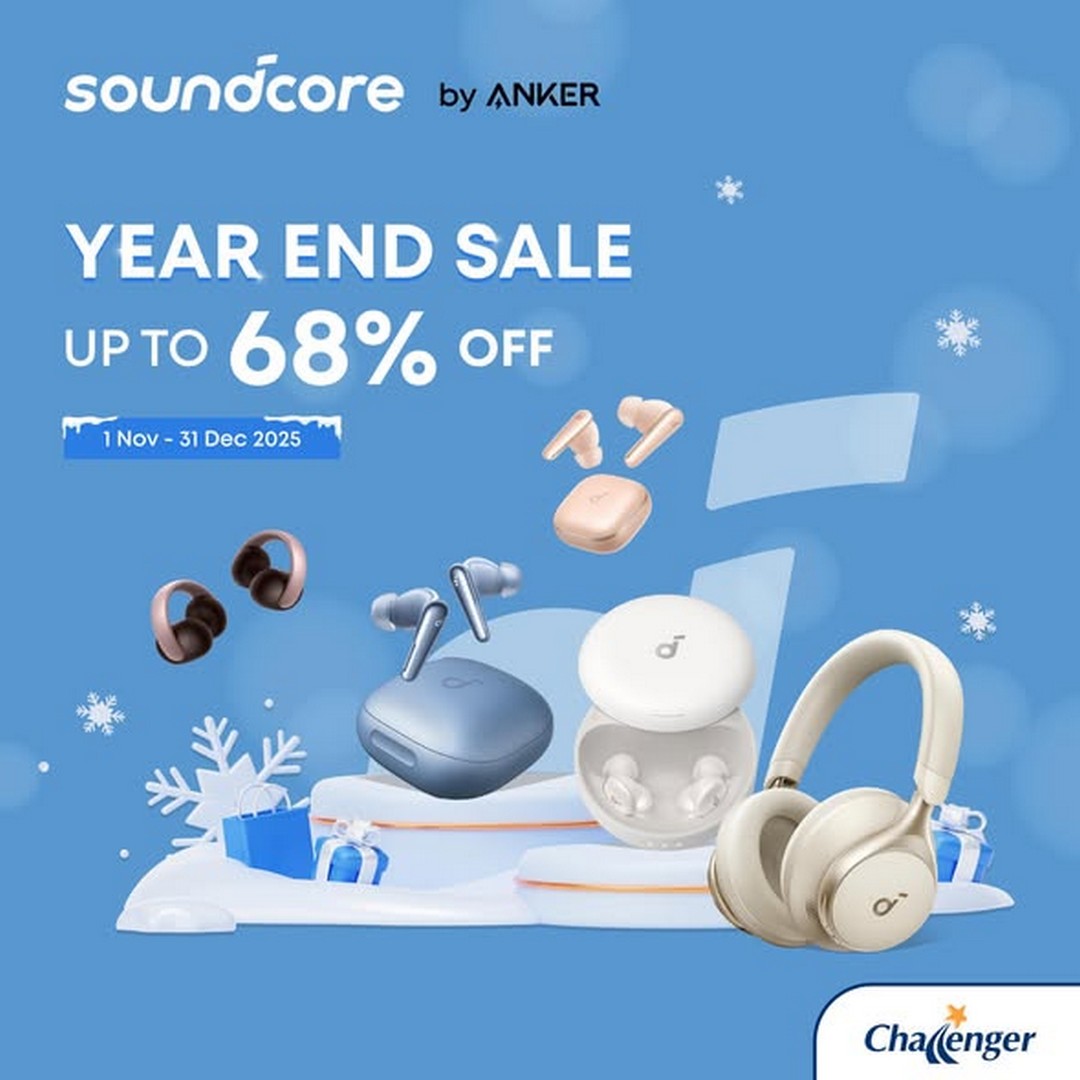 Challenger-Singapore-Soundcore-Year-End-Sale 1 November-31 December 2025: Challenger Singapore: Soundcore Year-End Sale: Audio Gear Promotion with Up to 68% Off