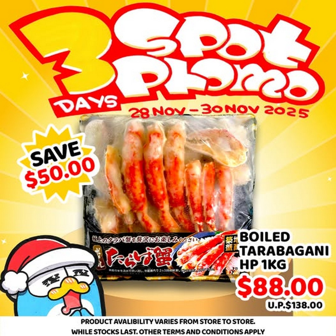 DON-DON-DONKI-Singapore-Crazy-Crab-Promotion 28-30 November 2025: DON DON DONKI Singapore: Crazy Crab Promotion: $50 Off Boiled Tarabagani 1KG