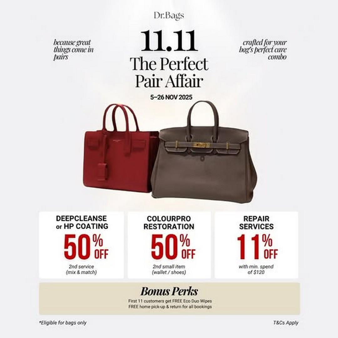 DrBags-The-Perfect-Pair-Affair-Promotion 5-26 November 2025: DrBags: The Perfect Pair Affair Promotion for Bag Care Services