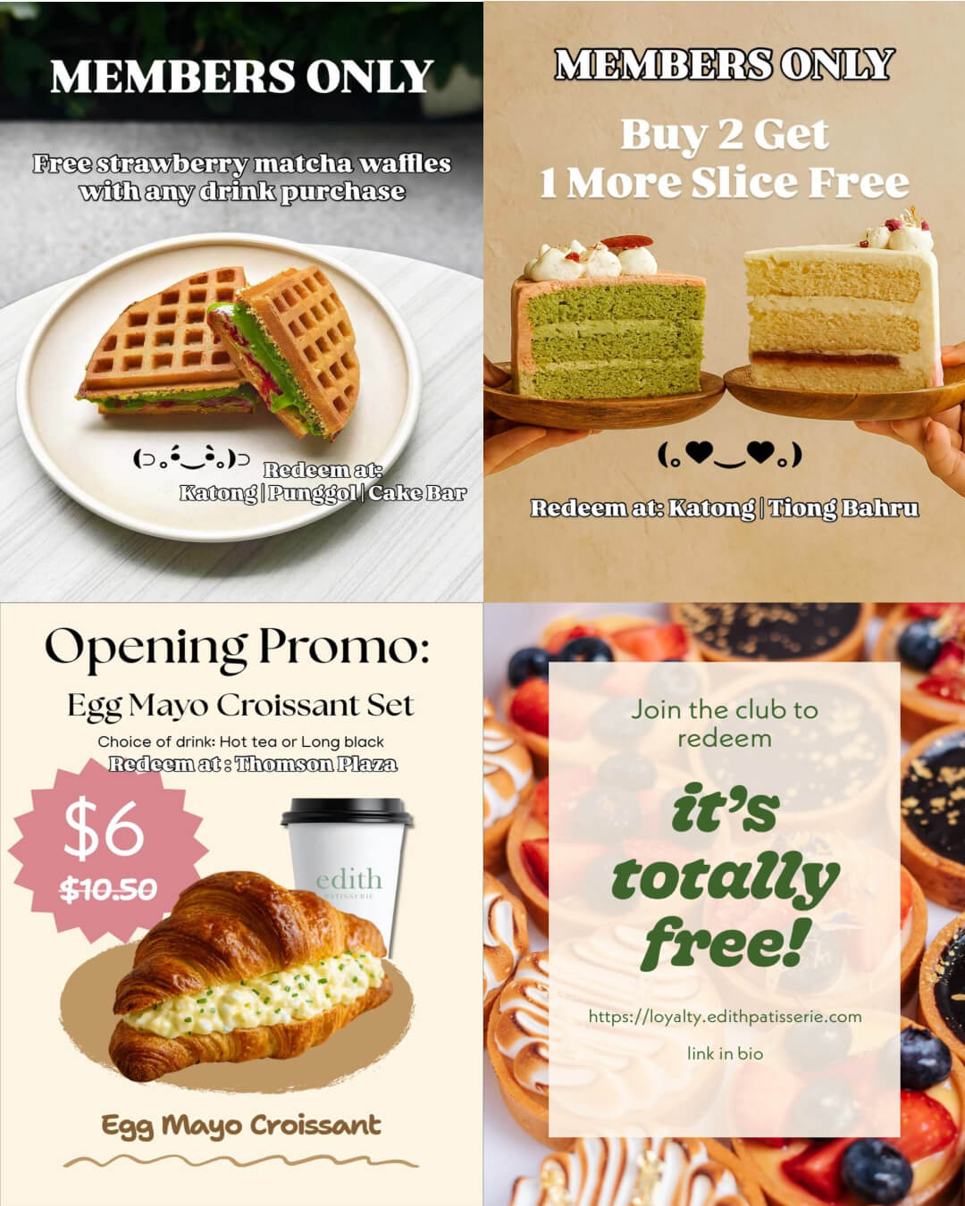 Edith-Patisserie-Cake-Bar-Members-Opening-Promotion 3-14 November 2025: Edith Patisserie Cake Bar: Members Opening Promotion at Thomson Plaza