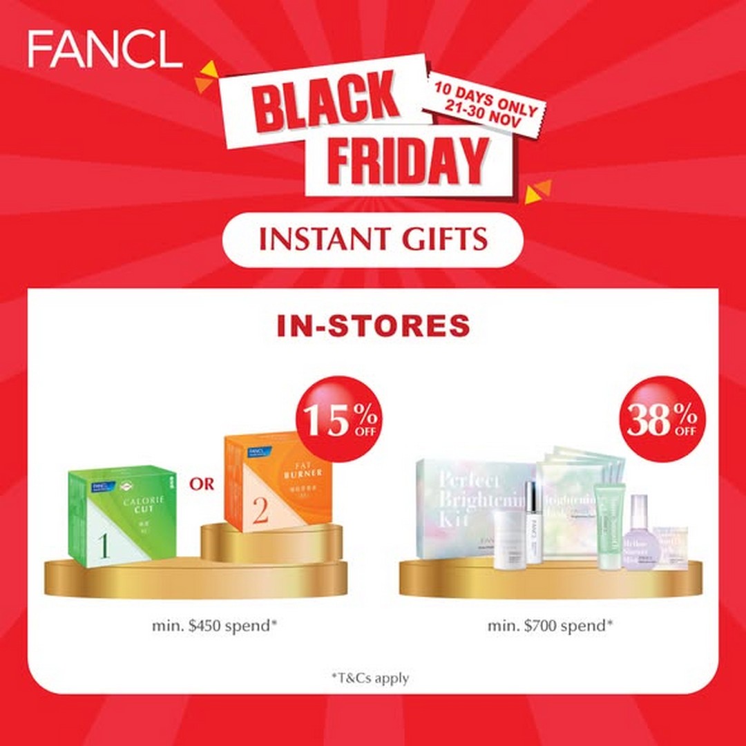 FANCL-Singapore-Black-Friday-Sale-1 21–30 November 2025: FANCL Singapore: Black Friday Sale – Free Gifts + Up to 58% Off All Products