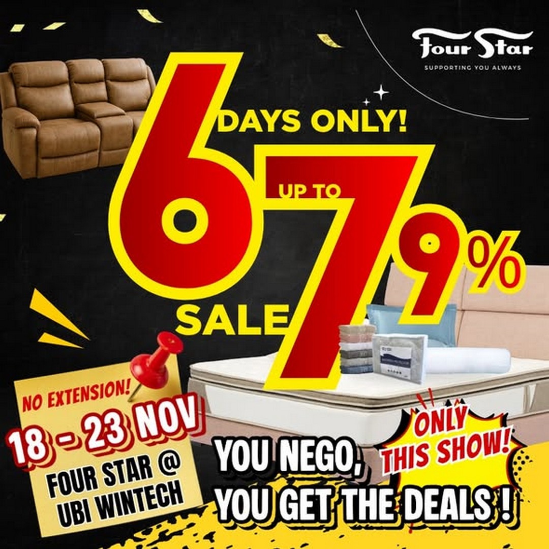 Four-Star-Mattress-Special-6-Day-Mattress-Furniture-Promotion 18-23 November 2025: Four Star Mattress: Special 6-Day Mattress & Furniture Sale at Ubi Wintech
