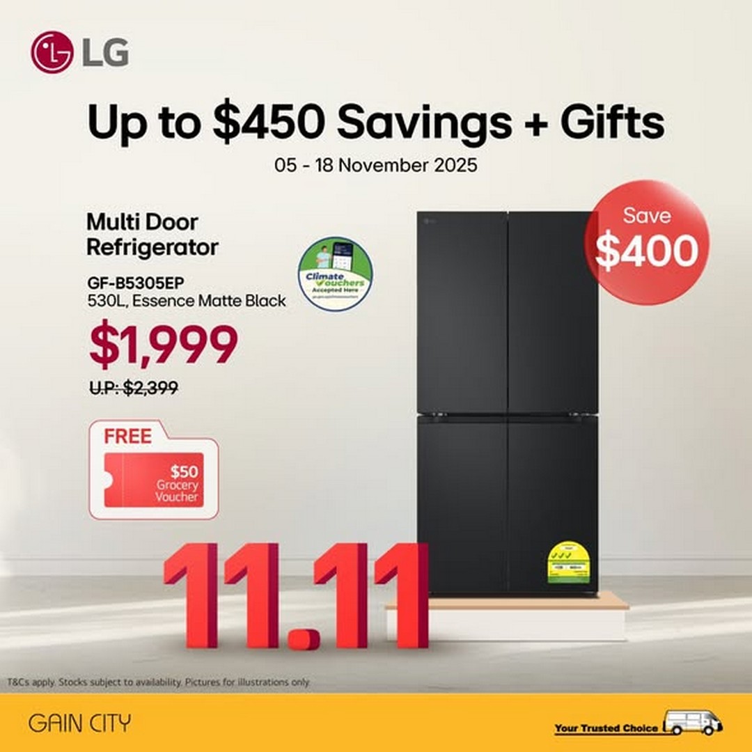 Gain-City-LG-11.11-Super-Deals-Promotion-2 5-18 November 2025: Gain City: LG 11.11 Super Deals Promotion – Up to $500 Off Home Appliances with Exclusive Gifts