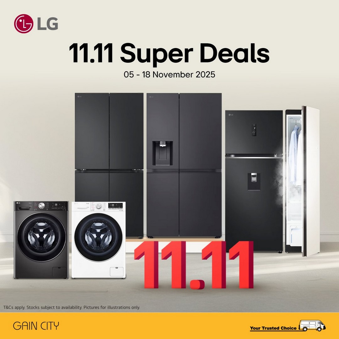 Gain-City-LG-11.11-Super-Deals-Promotion-5 5-18 November 2025: Gain City: LG 11.11 Super Deals Promotion – Up to $500 Off Home Appliances with Exclusive Gifts