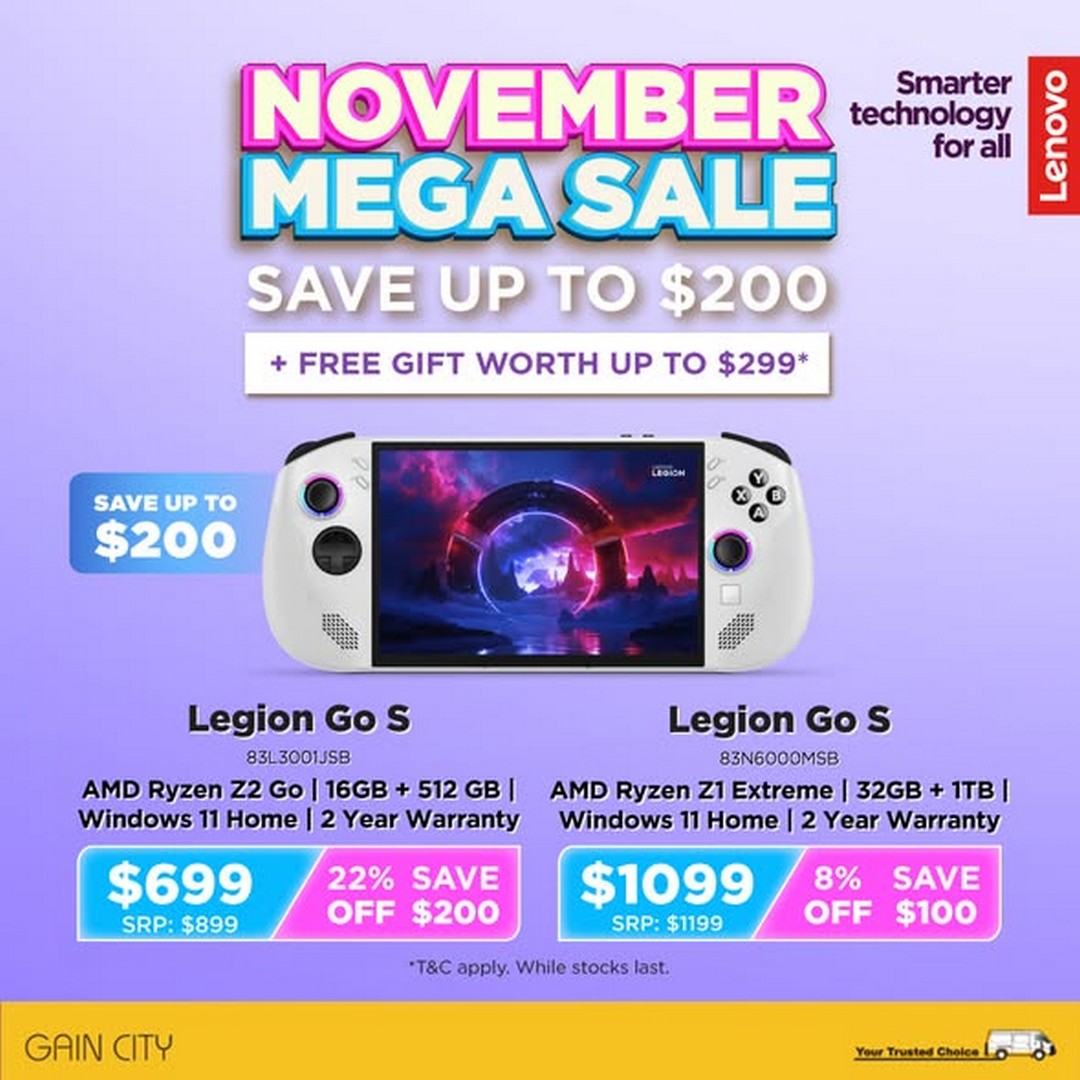 Gain-City-Lenovo-Laptop-Promotion-1 Now till 30 November 2025: Gain City: Lenovo Laptop Promotion: Up to $200 OFF + Free Gift
